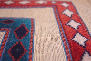 Detaillierte Nahaufnahme eines Teppichs